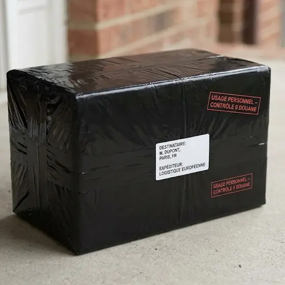 Factory fresh sealed carton close-up